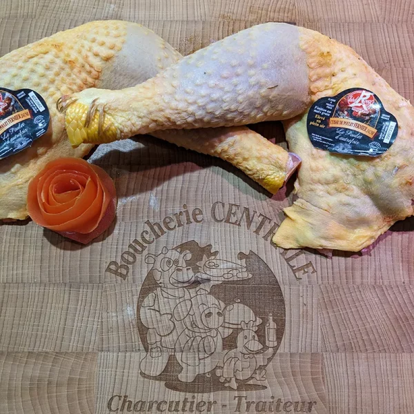 Cuisse de poulet jaune